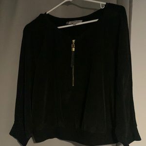 Jennifer Lopez medium black dressy soft/ silky 3/4 top.